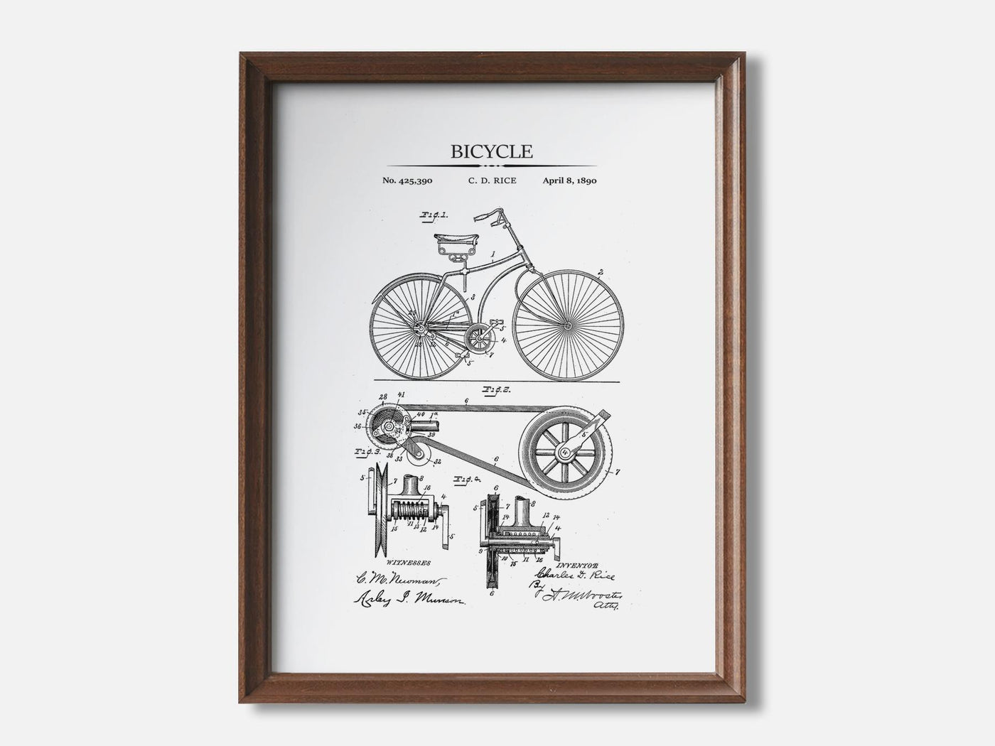 Bicycle Patent Print mockup - A_to2-V1-PC_F+WA-SS_1-PS_5x7-C_whi variant