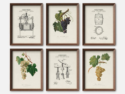Vintage Wine Cellar Print Set of 6 mockup - A_ms5-V1-PC_F+WA-SS_6-PS_5x7-C_lpa variant