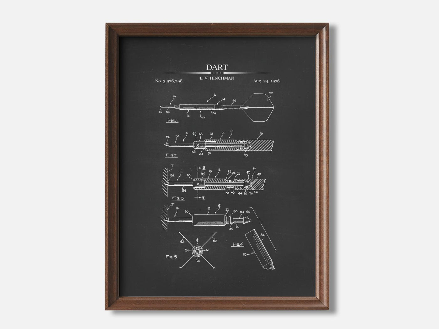 Dart 1 Walnut - Chalkboard mockup