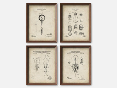 Thomas Edison Patent Print Set of 4 mockup - A_t10024-V1-PC_F+WA-SS_4-PS_5x7-C_par variant