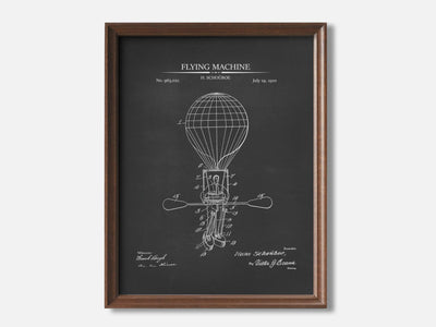 Flying Machine 1 Walnut - Chalkboard mockup
