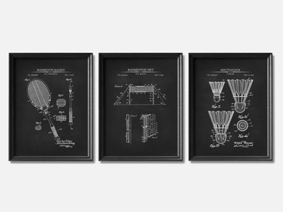 Badminton Patent Print Set of 3 mockup - A_t10093-V1-PC_F+B-SS_3-PS_11x14-C_cha variant