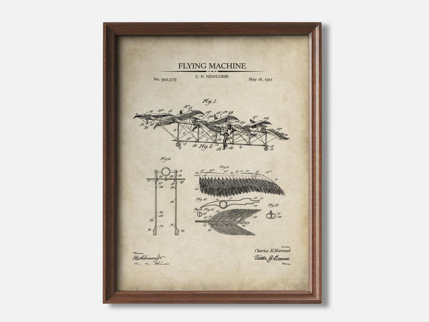 Flying Machine 1 Walnut - Parchment mockup