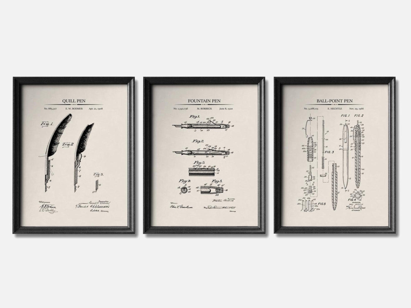 Evolution of Pens Patent Set of 3 mockup - A_t10056-V1-PC_F+B-SS_3-PS_11x14-C_ivo variant