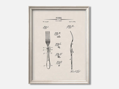 Dining Room Patent Print Set of 3 1 Oat - Ivory mockup