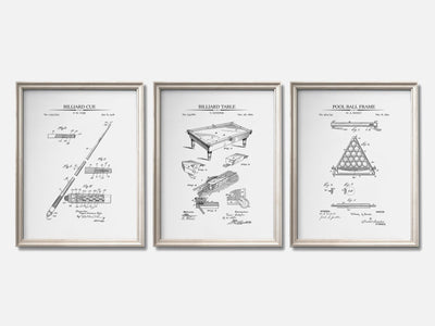 Billiards Patent Print Set of 3 mockup - A_t10015-V1-PC_F+O-SS_3-PS_11x14-C_whi variant