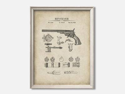 Colt Revolver Patent Print mockup - A_t10005.3-V1-PC_F+O-SS_1-PS_5x7-C_par variant