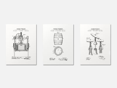 Wine Patent Print Set of 3 mockup - A_t10053-V1-PC_AP-SS_3-PS_11x14-C_whi variant