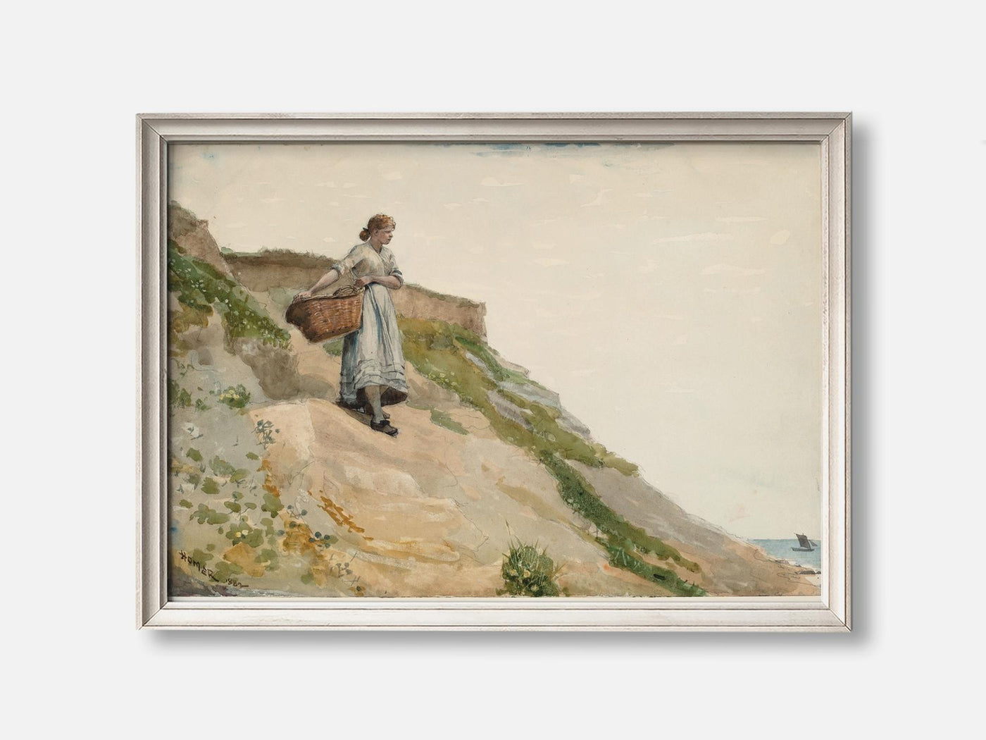 Girl Carrying a Basket (1882) 1 Oat mockup