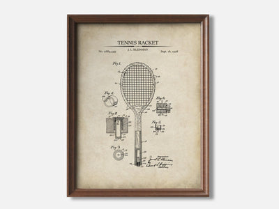 Tennis Racket Patent Print mockup - A_t10049.3-V1-PC_F+WA-SS_1-PS_5x7-C_par variant