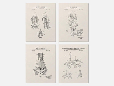 Space Exploration Patent Print Set of 4 mockup - A_t10036-V1-PC_AP-SS_4-PS_5x7-C_ivo variant