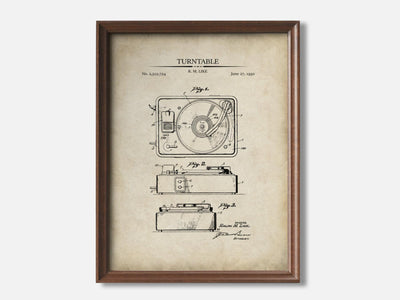 Turntable 1 Walnut - Parchment mockup