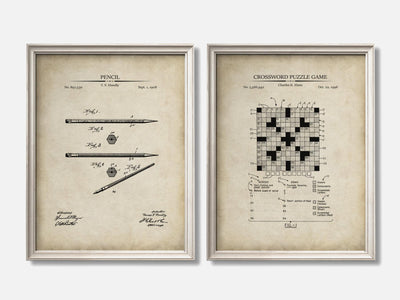 Crosswords Patent Prints - Set of 2 mockup - A_t10160-V1-PC_F+O-SS_2-PS_11x14-C_par variant