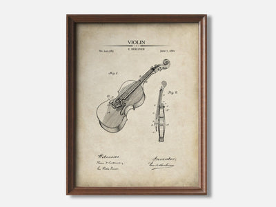 Violin 1 Walnut - Parchment mockup