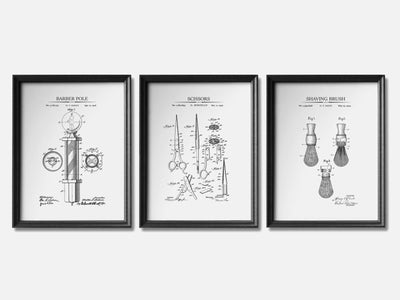 Barber Shop Patent Print Set of 3 mockup - A_t10011-V1-PC_F+B-SS_3-PS_11x14-C_whi variant