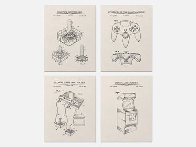 Retro Gaming Patent Print Set of 4 mockup - A_t10041-V1-PC_AP-SS_4-PS_5x7-C_ivo variant