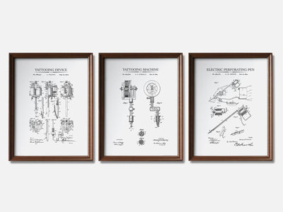 Tattoo Patent Print Set of 3 mockup - A_t10048-V1-PC_F+WA-SS_3-PS_11x14-C_whi variant