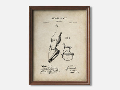 Horse-Boot 1 Walnut - Parchment mockup
