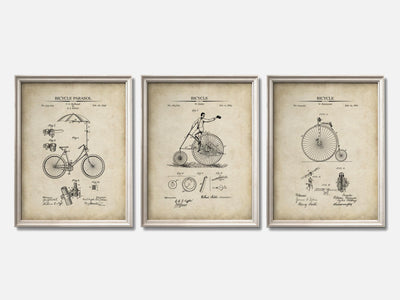 Vintage Bicycle Patent Print Set of 3 mockup - A_t10125-V1-PC_F+O-SS_3-PS_11x14-C_par variant