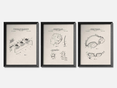 Swimming Patent Print Set of 3 mockup - A_t10103-V1-PC_F+B-SS_3-PS_11x14-C_ivo variant