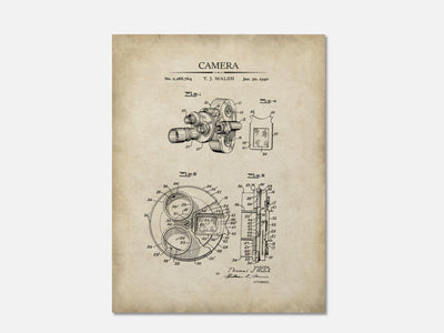 Vintage Camera Patent Print mockup - A_to4-V1-PC_AP-SS_1-PS_5x7-C_par