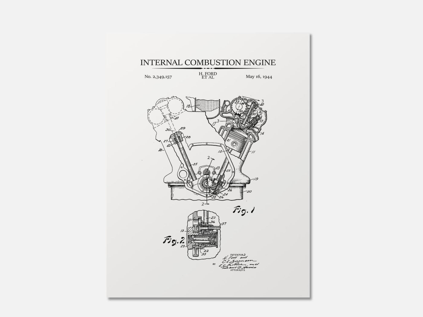 Internal Combustion Engine Patent Print mockup - A_t10072.2-V1-PC_AP-SS_1-PS_5x7-C_whi variant