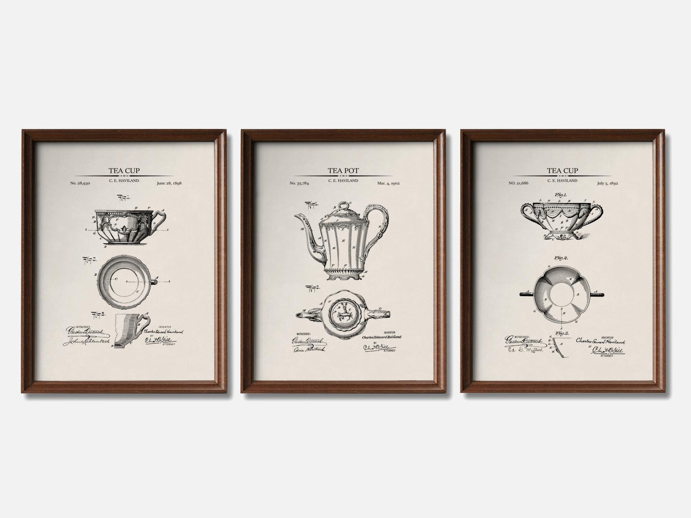 Victorian Tea Party - Patent Print Set of 3 mockup - A_t10069-V1-PC_F+WA-SS_3-PS_11x14-C_ivo variant
