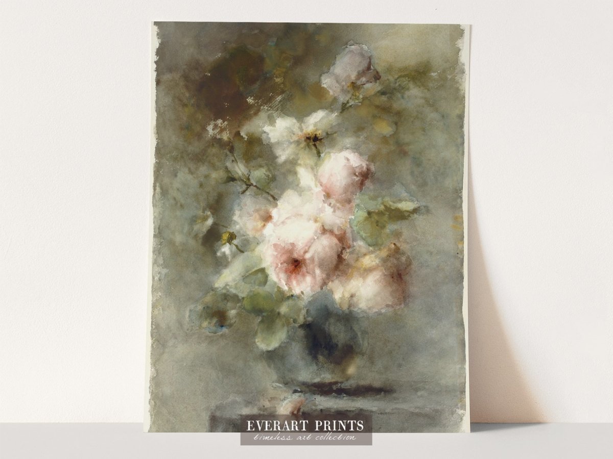 A Vase with Roses. - Printable File - Everart