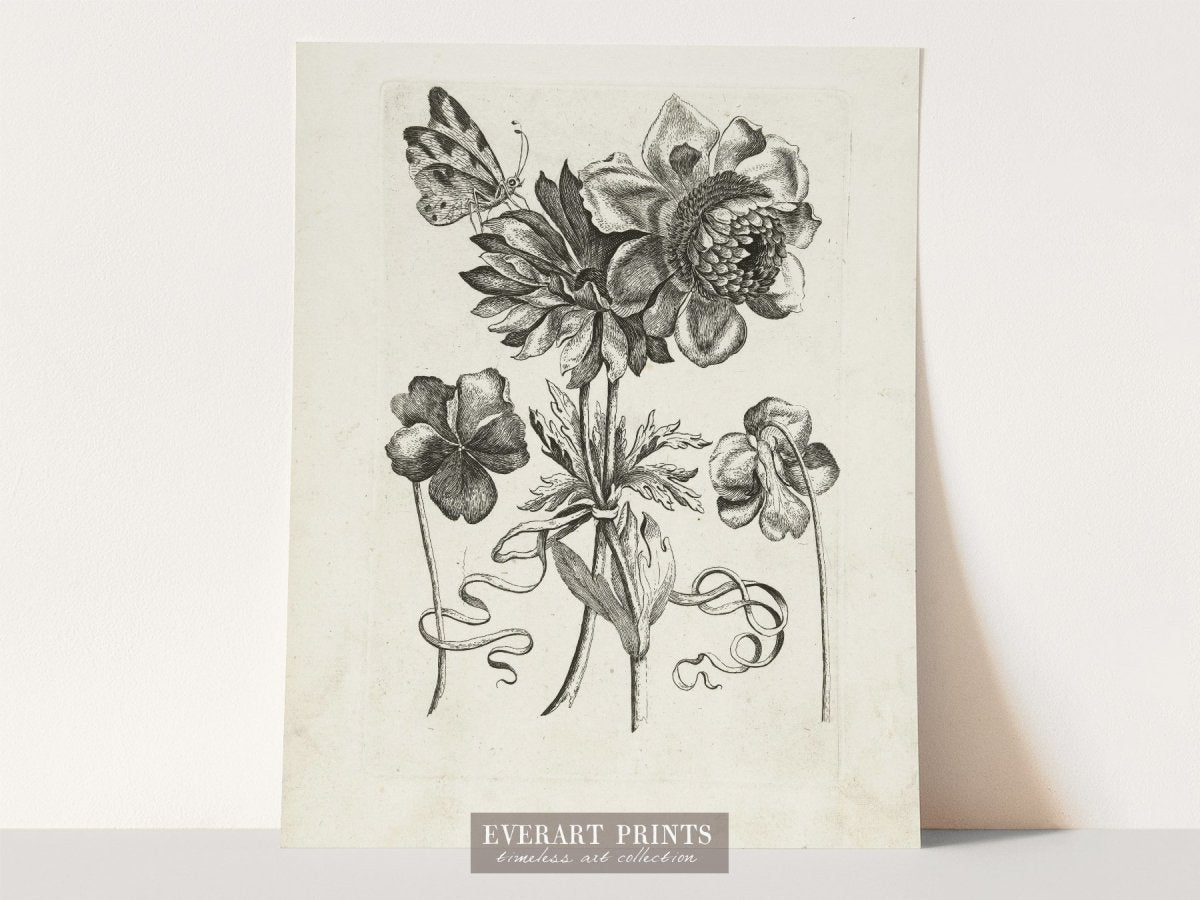 Four Flowers - Printable File - Everart