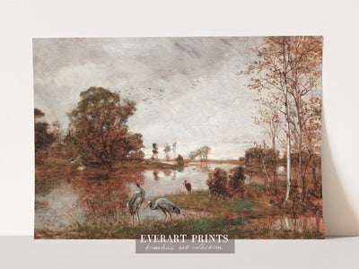 Herons on the Riverbank - Printable File - Everart