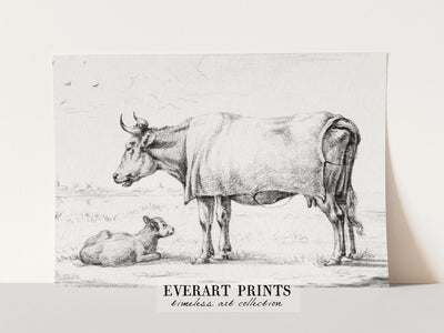 Mother and Calf - Printable File - Everart