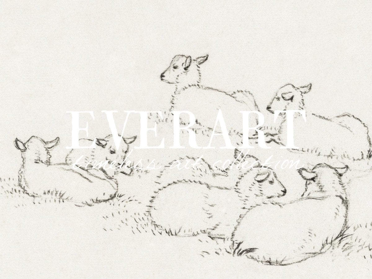 Seven Lambs - Printable File - Everart