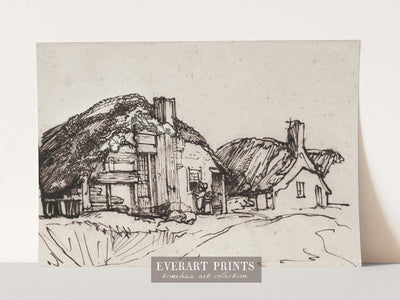 Thatched Cottages - Printable File - Everart